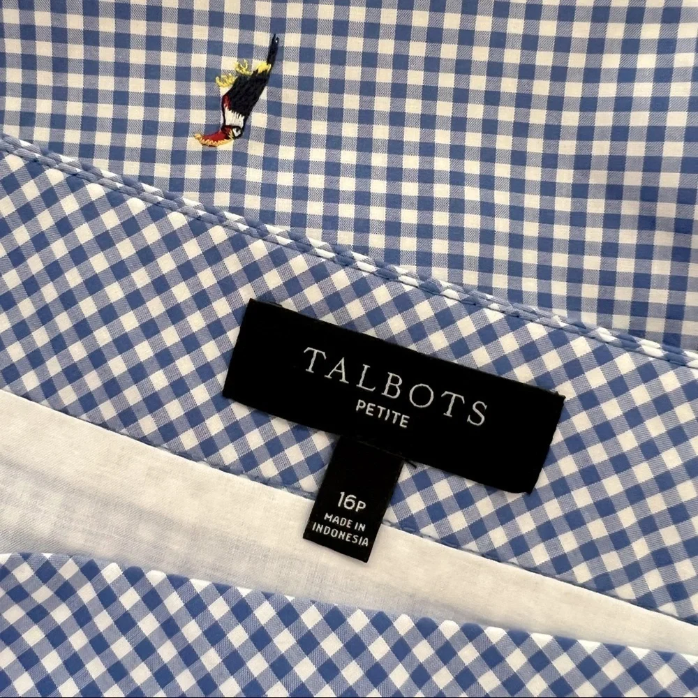 Talbots gingham cotton